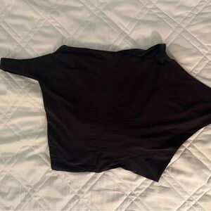 Lululemon Athletica Wunder Most One Shoulder Black Bodysuit